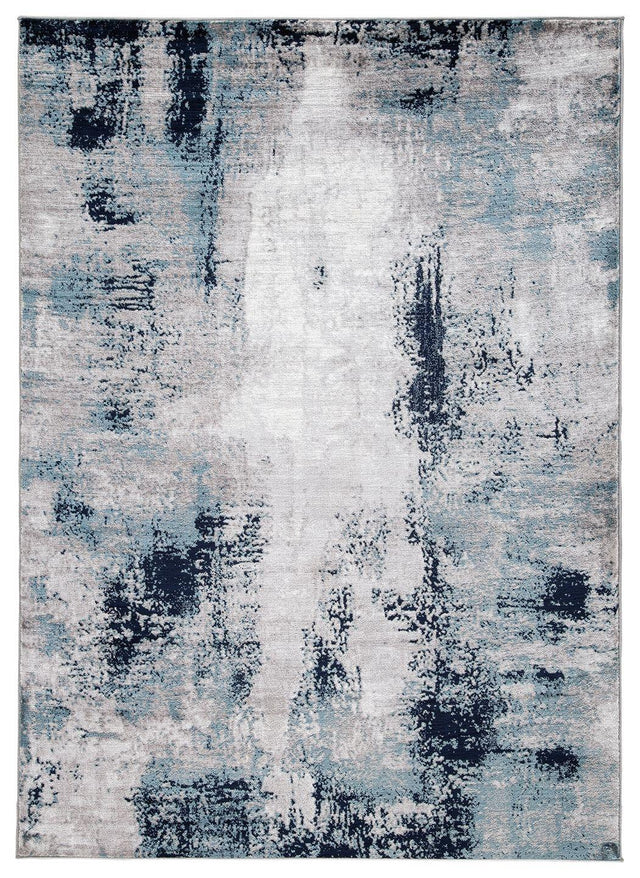 Ashley Leonelle Large Rug - White/Blue/Gray