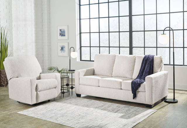 Ashley Rannis - Snow - 2 Pc. - Full Sofa Sleeper, Rocker Recliner