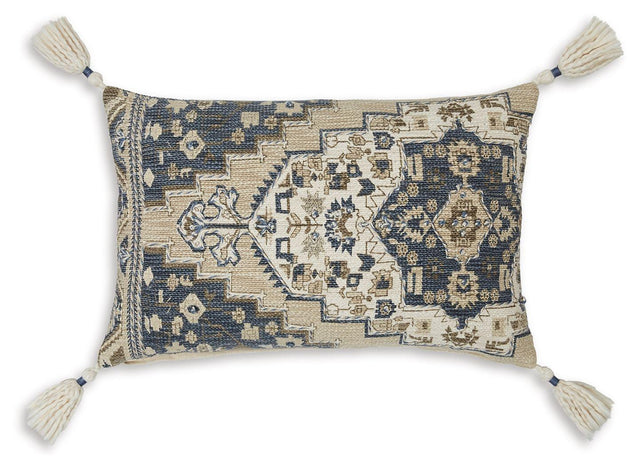 Ashley Winbury Pillow - Blue/Tan/White