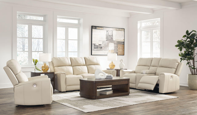 Ashley Dahlmoore - Almond - 3 Pc. - Power Reclining Sofa, Power Reclining Loveseat With Console, Power Rocker Recliner