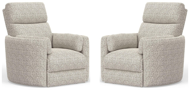 Parker House Radius - Power Swivel Glider Recliner (Set of 2) - Tatum River Rock