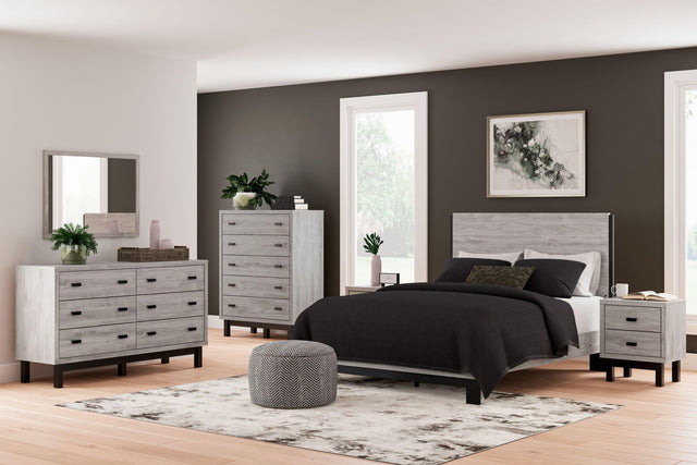 Ashley Vessalli - Gray - 5 Pc. - Dresser, Mirror, King Panel Bed