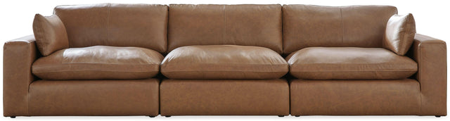 Ashley Emilia - Caramel - 3-Piece Sectional Sofa