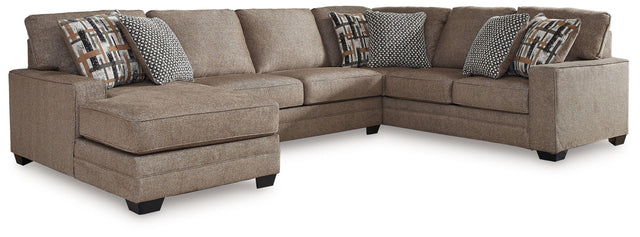 Ashley Cannonbrook - Nutmeg - 3-Piece Sectional With Laf Corner Chaise