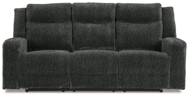 Ashley Martinglenn Reclining Power Sofa - Ebony