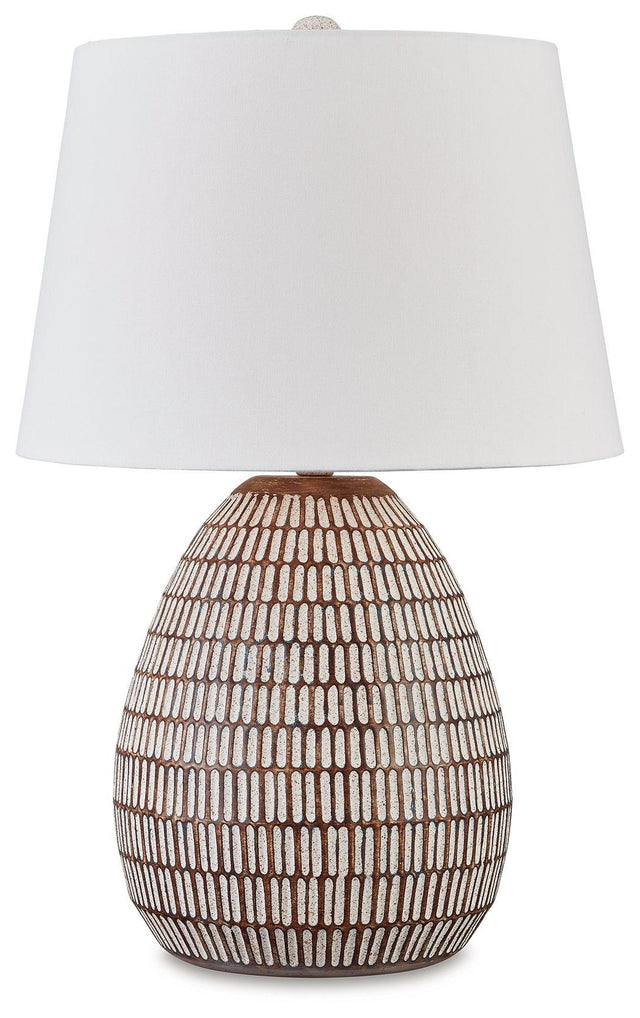 Ashley Darrich Metal Table Lamp (1/CN) - Beige/White