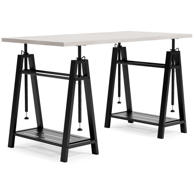 Ashley Bayflynn Adjustable Height Desk - White/Black