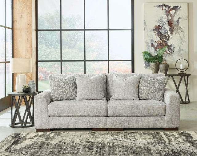 Ashley Regent Park - Pewter - Loveseat 2 Pc Sectional