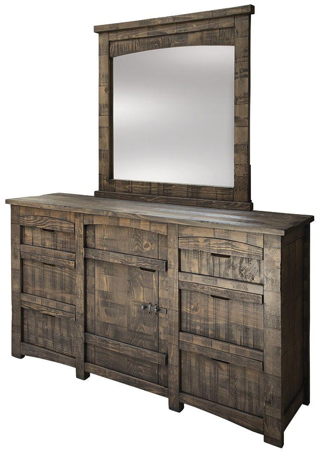 International Furniture Direct San Antonio - Mirror - Dark Gray