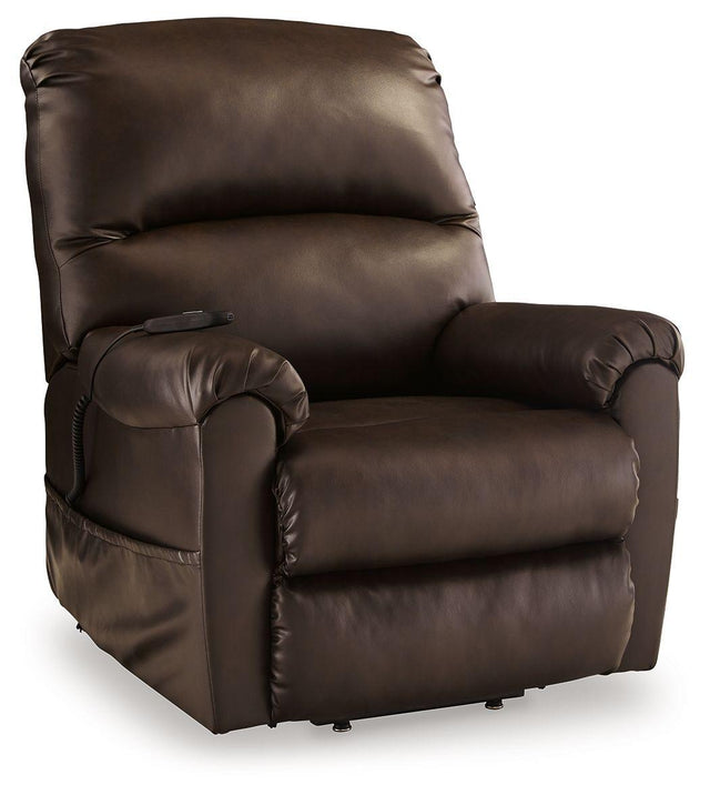 Ashley Shadowboxer Power Lift Recliner - Chocolate