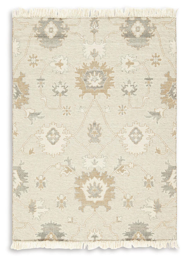 Ashley Calkin Medium Rug - Linen/Gray/Caramel