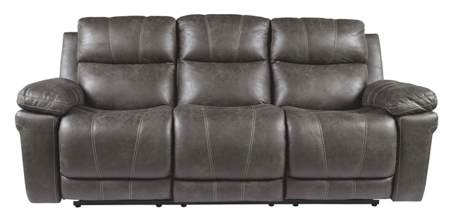 Ashley Erlangen PWR REC Sofa with ADJ Headrest - Midnight