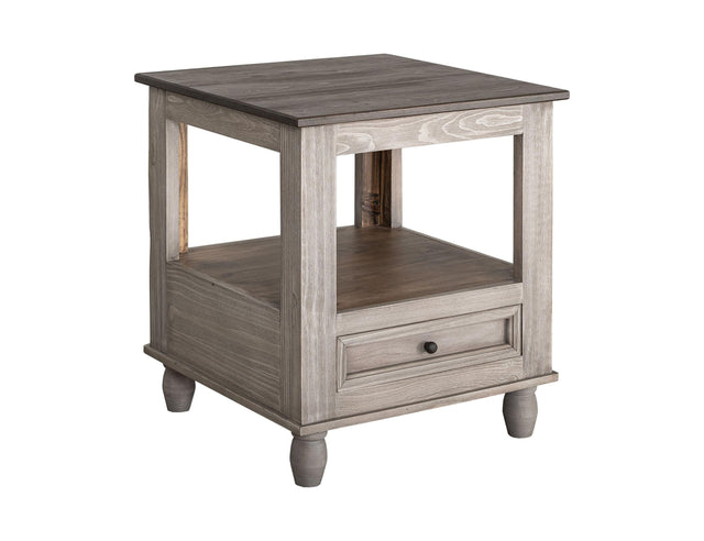 International Furniture Direct Tornado - End Table - Ivory / Brown