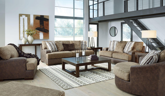 Ashley Alesbury - Chocolate - 5 Pc. - Sofa, Loveseat, Chair And A Half, Accent Chair, Ottoman