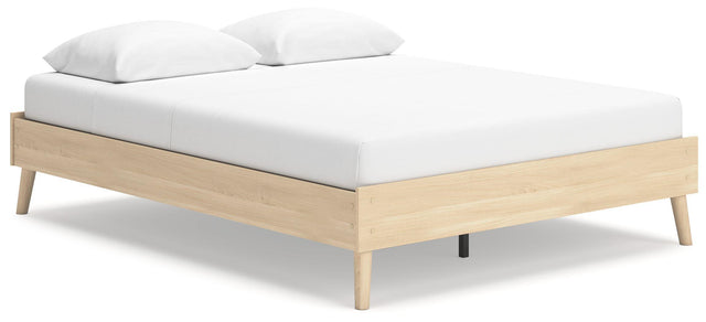 Ashley Cabinella Queen Platform Bed - Tan