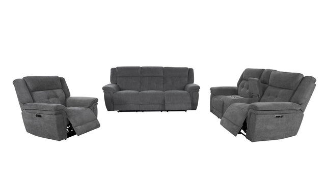 Parker House Richland - Power Reclining Sofa Loveseat And Recliner - Bristol Grey