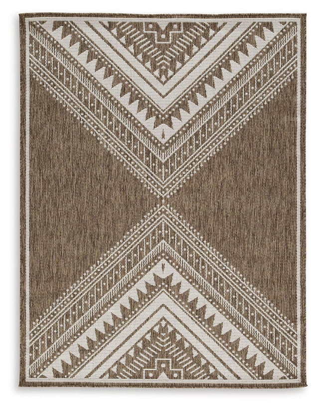 Ashley Dunsler Large Rug - Brown/Cream