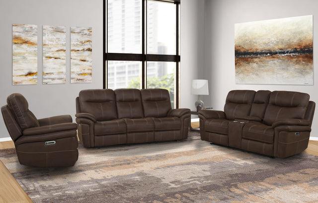 Parker House Mason - Power Reclining Sofa Loveseat And Recliner - Dark Kahlua