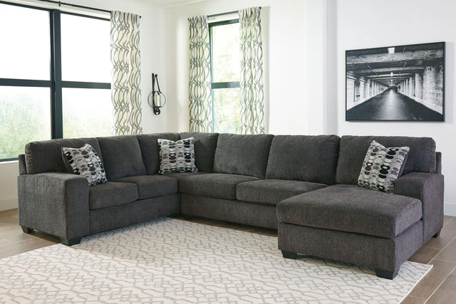 Ashley Ballinasloe - Smoke - Right Arm Facing Corner Chaise 3 Pc Sectional