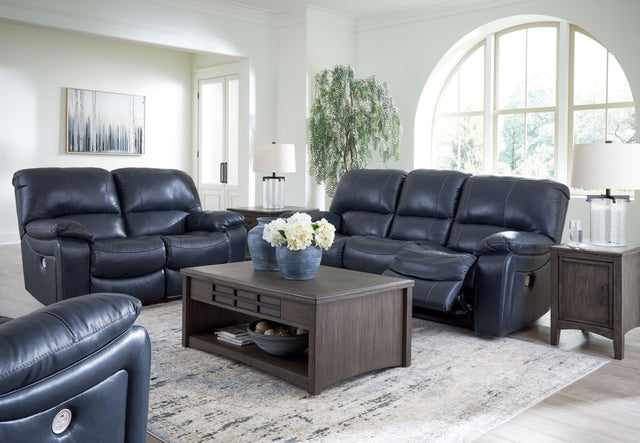 Ashley Leesworth - Ocean - 3 Pc. - Power Reclining Sofa, Power Reclining Loveseat, Power Rocker Recliner