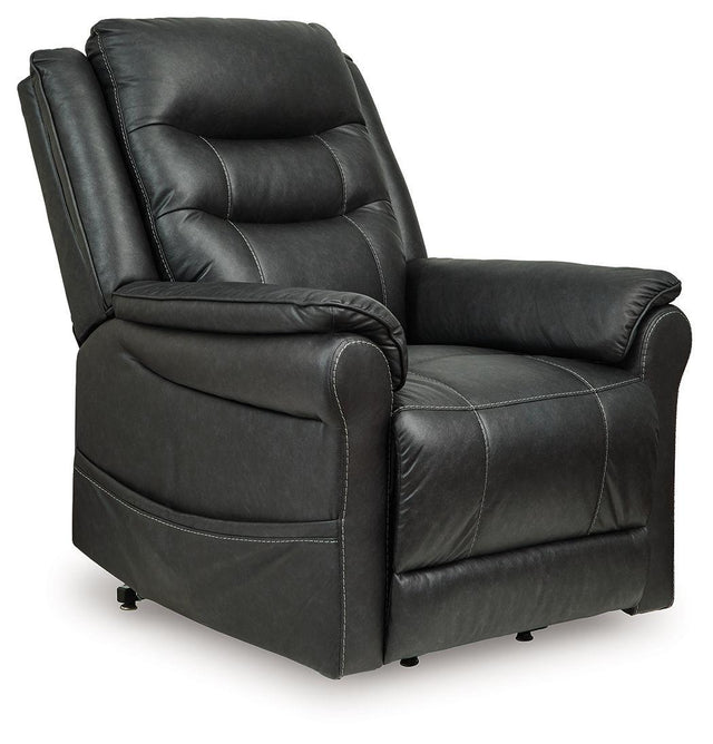 Ashley Oatman Power Lift Recliner - Carbon