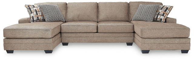 Ashley Cannonbrook - Nutmeg - 3-Piece Sectional With Chaises