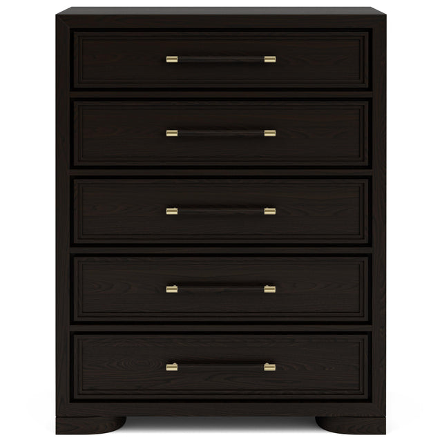 Riverside Furniture Lydia - Five Drawer Chest - Dark Brown