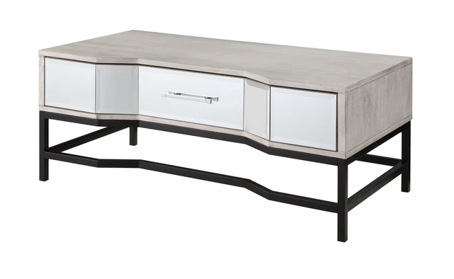 Coast2Coast Home Gabby - One Drawer Cocktail Table - White / Black