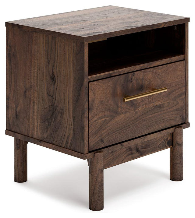 Ashley Calverson One Drawer Night Stand - Mocha