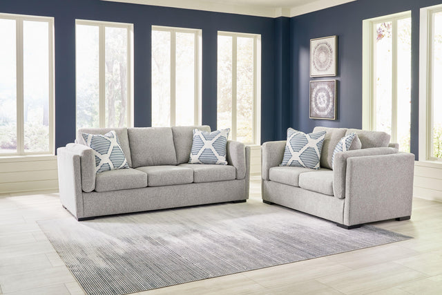 Ashley Evansley - Pewter - 2 Pc. - Sofa, Loveseat