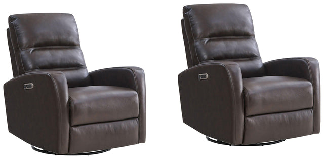 Parker House Ringo - Power Swivel Glider Recliner (Set of 2) - Florence Brown