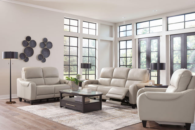 Ashley Mercomatic - Gray - 3 Pc. - Power Reclining Sofa, Power Reclining Loveseat, Power Recliner