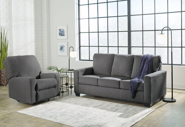 Ashley Rannis - Pewter - 2 Pc. - Full Sofa Sleeper, Rocker Recliner