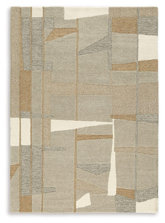 Ashley Abbotton Large Rug - Taupe/Gray/Caramel