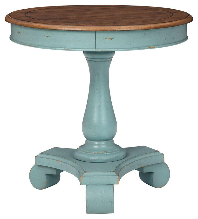 Ashley Mirimyn Accent Table - Teal/Brown