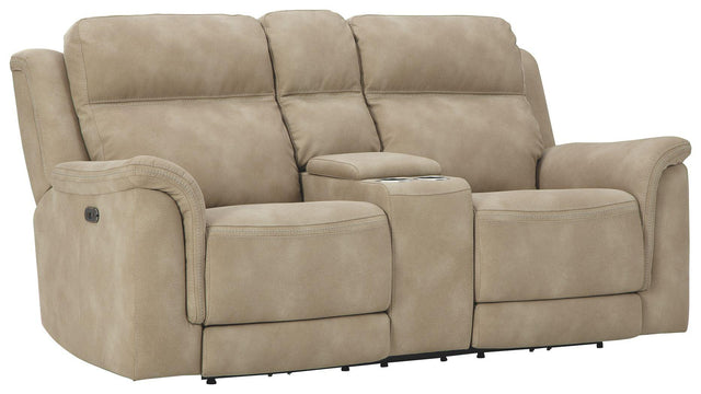 Ashley Next-Gen DuraPella PWR REC Loveseat/CON/ADJ HDRST - Sand