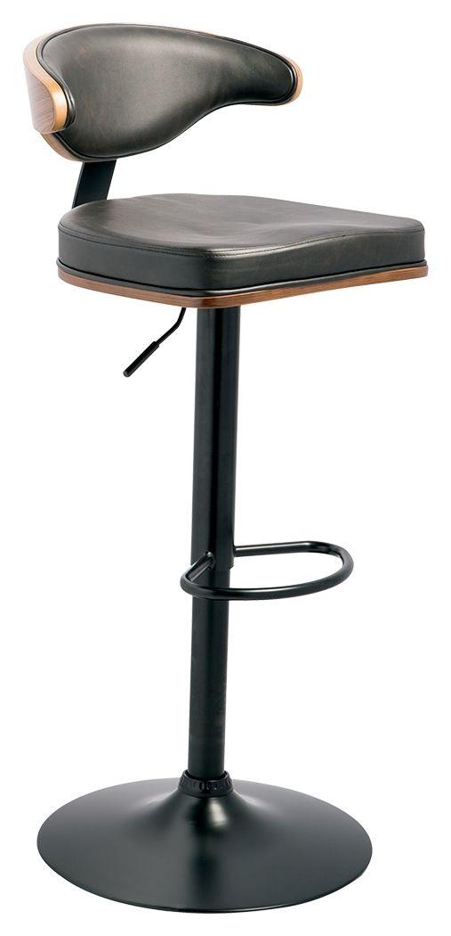 Ashley Bellatier Tall UPH Swivel Barstool(1/CN) - Brown/Black