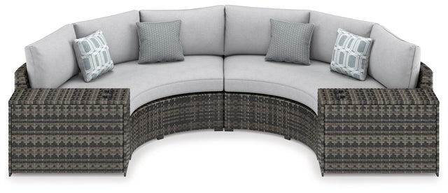 Ashley Harbor Court - Dark Gray - 4 Pc. - Loveseat Sectional Lounge