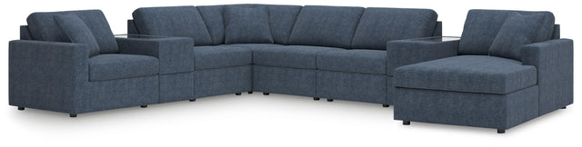 Ashley Modmax - Ink - 8-Piece Sectional With Raf Corner Chaise And Storage Consoles