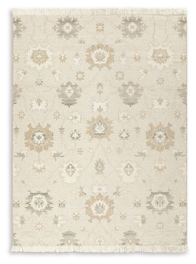 Ashley Calkin Large Rug - Linen/Gray/Caramel