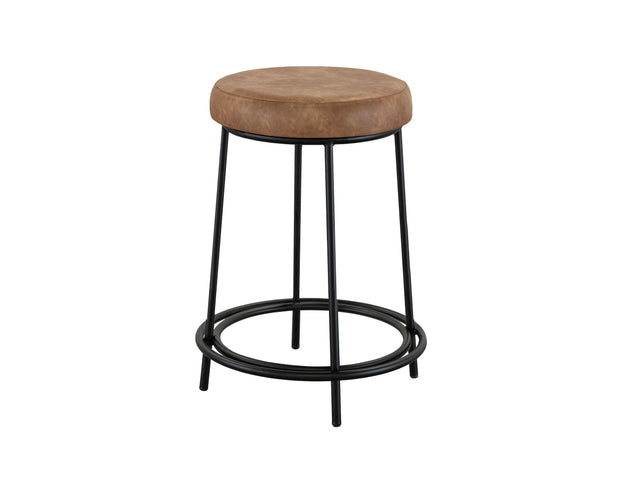 International Furniture Direct Frida - Stool - Orange / Black