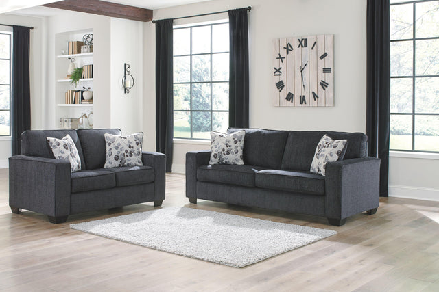 Ashley Kiara - Slate - 2 Pc. - Sofa, Loveseat