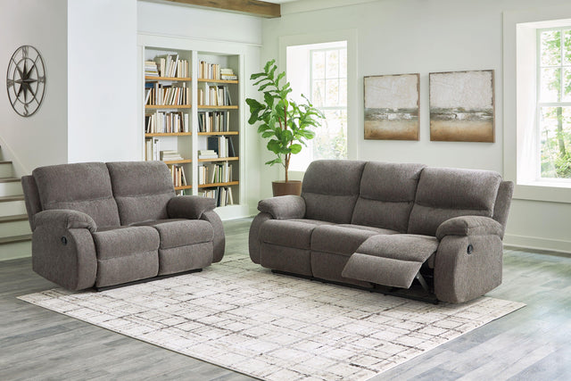 Ashley Scranto - Brindle - 2 Pc. - Reclining Sofa, Reclining Loveseat