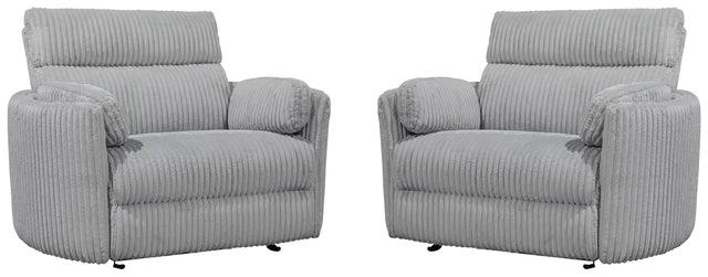 Parker House Radius Xl - Extra Wide Power Glider Recliner (Set of 2) - Mega Grey