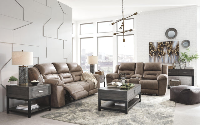 Ashley Stoneland - Fossil - 2 Pc. - Power Sofa, Loveseat