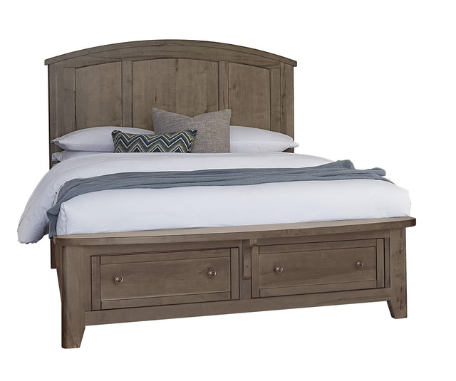 Vaughan-Bassett Woodbridge - Queen Arch Storage Bed - Dark Cashmere