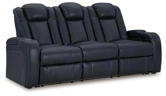 Ashley Fyne-Dyme PWR REC Sofa with ADJ Headrest - Sapphire