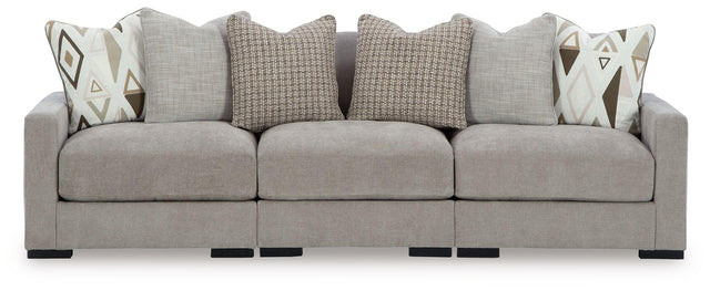 Ashley Aslan Court - Pebble - 3-Piece Sofa Sectional