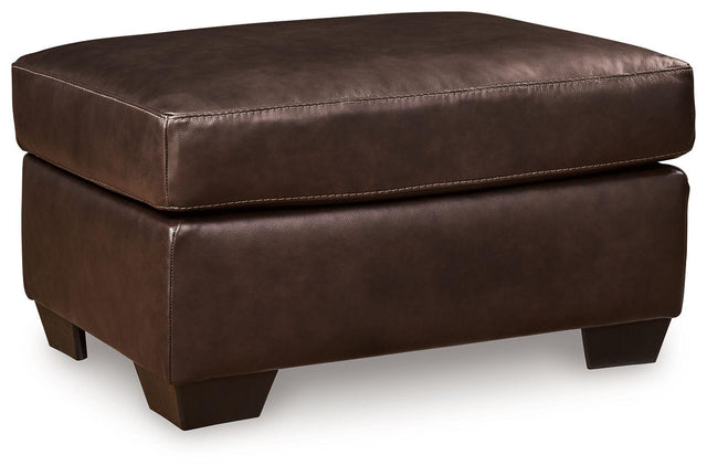 Ashley Santorine Ottoman - Dark Brown