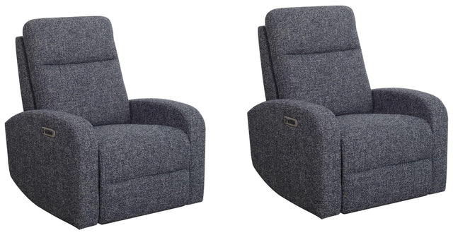 Parker House Thriller - Power Swivel Glider Recliner (Set of 2) - Natural Beauty Denim